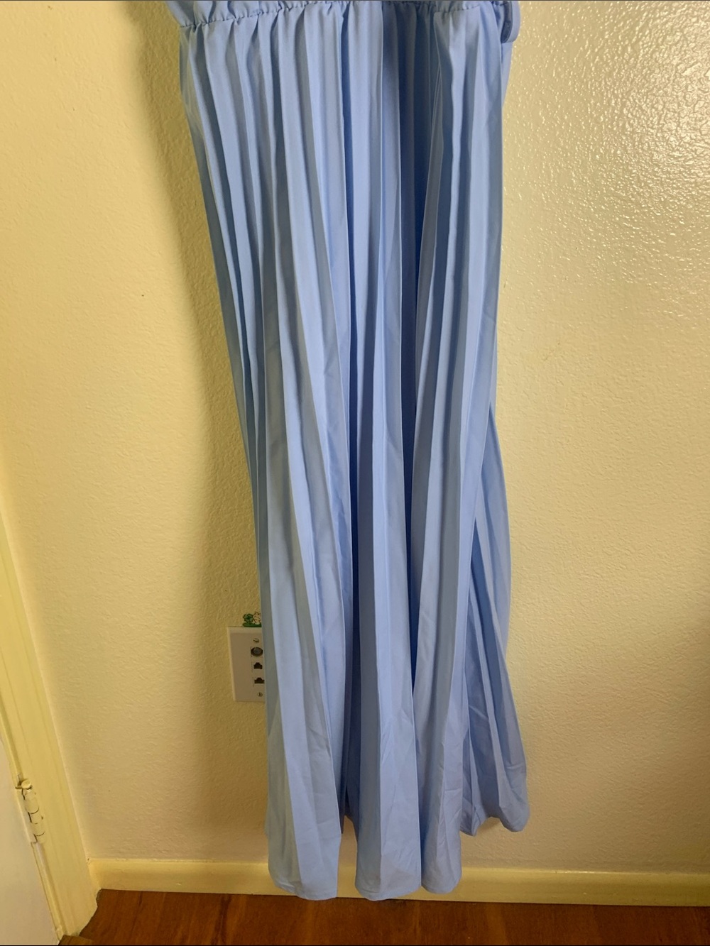 NWOT Light Blue Halter Maxi Dress, Size L - Picture 5 of 6